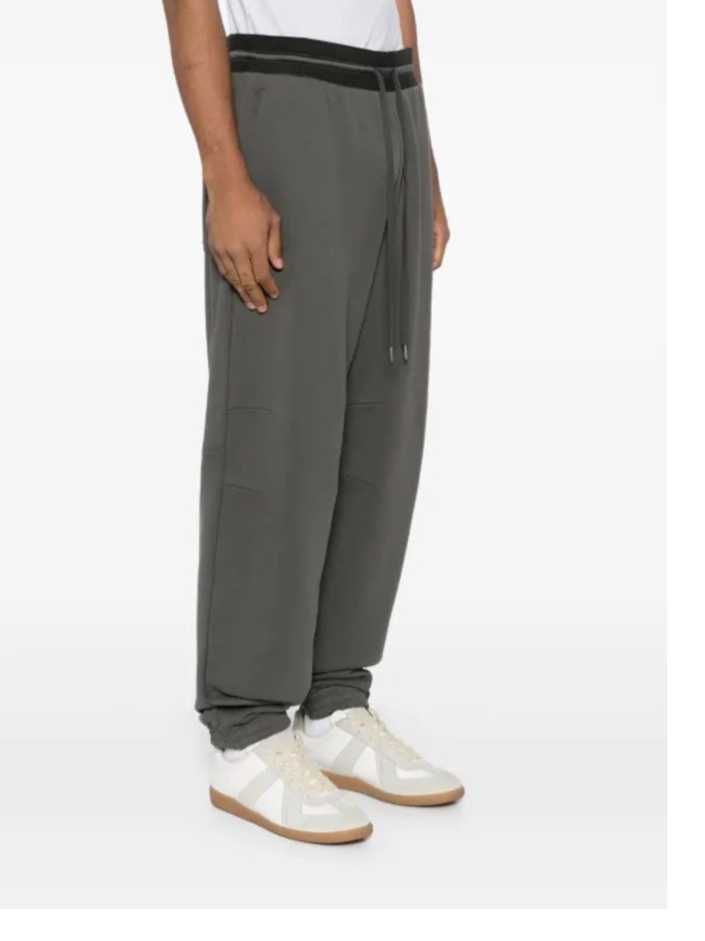 Helmut Lang Olive Gray Curve Sweatpants with Waistband size S